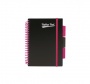 Spirálfüzet, A5, vonalas, 100 lap, PUKKA PAD, 'Neon black project book'