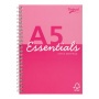 Spirálfüzet, A5, vonalas, 80 lap, PUKKA PAD Unipad Essentials Jotta, vegyes
