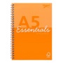 Spirálfüzet, A5, vonalas, 80 lap, PUKKA PAD 'Unipad Essentials Jotta', vegyes