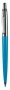 Golyóstoll, 0,8 mm, nyomógombos, középkék tolltest, PAX, kék