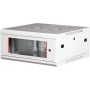Rack szekrény, fali, 19', 4U, lapraszerelt, LANDE 'PROlineB', szürke