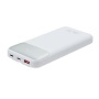 Hordozható akkumulátor, beépített kábellel, 10000mAh, RIVACASE VA2211, fehér
