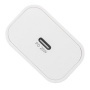 Hálózati töltő, 20W, USB-C, USB-C, USB-C/USB-C töltőkábel, RIVACASE PS4101, fehér
