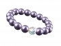 Karkötő, halványlila SWAROVSKI® gyöngyből, színjátszós fehér kristállyal, 10 mm, ART CRYSTELLA® M