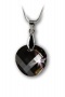 Nyaklánc, kerek formájú, Black Diamond SWAROVSKI® medállal, 18mm ART CRYSTELLA®