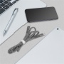 USB kábel, USB-C - USB-C, 1,2 m, RIVACASE PS6105, szürke