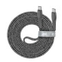 USB kábel, USB-C - USB-C, 2,1 m, RIVACASE 'PS6105 GR21', szürke