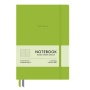Jegyzetfüzet, A5, vonalas, 96 lap, keményfedeles, műbőr borító, SHKOLYARYK 'Genius', zöld