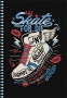Spirálfüzet, A5, kockás, 80 lap, SHKOLYARYK  Skate board, vegyes