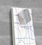 Mágneses üvegtábla, 130x55 cm, SIGEL Artverum® , beton mintázat
