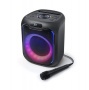 Hangszóró, Bluetooth, mikrofonnal, LED fényekkel, 150W, MUSE 'M-1803DJ', fekete