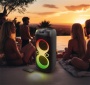 Hangszóró, Bluetooth, mikrofonnal, LED fényekkel, 600W, MUSE M-1937DJ, fekete