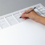 Könyökalátét, 595x410 mm, 2 éves és heti tervezővel, szamárfülvédővel, SIGEL Office