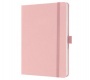 Jegyzetfüzet, exkluzív, A5, vonalas, 96 lap, keményfedeles, SIGEL 'Jolie', világos rózsaszín