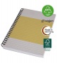 Spirálfüzet, A5, vonalas, 80 lap, puhafedeles, SIGEL Quicknote, sárga-szürke