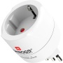 Adapter, Svájcba, Olaszországba, Brazíliába utazóknak, földelt, SKROSS