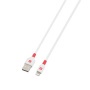 Töltőkábel, USB-A/Lightning (Apple),  2m, SKROSS, fehér