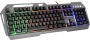 Billentyűzet, vezetékes, gaming, fém, USB, HUN, SPEEDLINK LUNERA RGB Rainbow, fekete
