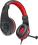 Fejhallgató, mikrofonnal, vezetékes, gaming, 3,5 mm jack, SPEEDLINK 'Legatos', fekete-piros