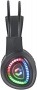 Fejhallgató, mikrofonnal, vezetékes, gaming, 2x3.5 mm jack + USB-A, SPEEDLINK Voltor LED, fekete