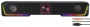 Hangszóró, 12W, 2x3.5 mm jack + USB-A, SPEEDLINK GRAVITY RGB Stereo Soundbar, fekete