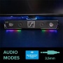 Hangszóró, 12W, 2x3.5 mm jack + USB-A, SPEEDLINK GRAVITY RGB Stereo Soundbar, fekete
