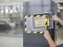 Infokeret, mágneses háttal, A4, DJOIS Magneto Safety, sárga-fekete