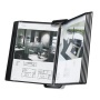 Bemutatótábla tartó, fali, A4, 10 db bemutatótáblával, DJOIS 'Veo', ezüst-fekete