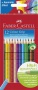 Színes ceruza készlet, háromszögletű, FABER-CASTELL 'Grip 2001', 12 különböző szín