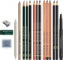 Ceruza készlet, száraz technikákhoz, FABER-CASTELL Discovery set, 17 db-os szett