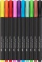 Ecsetirón készlet, FABER-CASTELL Black Edition 10 különböző szín