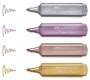 Szövegkiemelő készlet, 1-5 mm, FABER-CASTELL '1546', 4 különböző metál szín