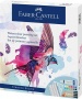 Akvarell festékkészlet, tubusos, kiegészítőkkel, FABER-CASTELL 'Creative Studio', 12 különböző szín