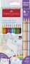 Színes ceruza készlet, háromszögletű, FABER-CASTELL 'Grip', 13 különböző szín, unikornis