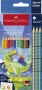 Színes ceruza készlet, háromszögletű, FABER-CASTELL 'Grip Dinoszaurusz' 10+3 különböző szín