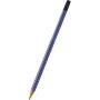 Grafitceruza, B, háromszögletű, radírral, FABER-CASTELL 'Grip 2001', kék