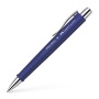 Golyóstoll, 0,5 mm, nyomógombos, kék tolltest, FABER-CASTELL 'Poly Ball', kék