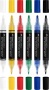 Dekormarker készlet, 1,0/3,0 mm, kétvégű, akril, FABER-CASTELL Shake&Paint, 6 különböző szín