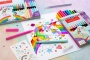 Filctoll készlet, FABER-CASTELL Unikornis 10 különböző szín + 3 csillámos