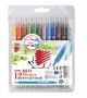 Filctoll készlet, 1/3 mm, kétvégű, ICO Süni 300 DUO, 12 különböző szín