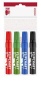 Flipchart marker készlet, 1-4 mm, vágott, ICO 'Artip 12', 4 különböző szín