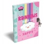 Emlékkönyv, lakattal, A5, keményfedeles, LIZZYSULI, 'Lollipop Rainbow'