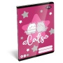 Füzet, tűzött, A5, sima, 32 lap, LIZZYSULI, 'Kit tok Stars Purrfect', '20-32'