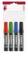 Alkoholos marker készlet, 1-4 mm, vágott, ICO 'Permanent 12', 4 különböző szín