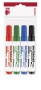 Tábla- és flipchart marker készlet, 1-3 mm, kúpos, ICO 'Plan 11 XXL', 4 különböző szín