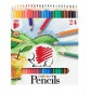 Színes ceruza készlet, hatszögletű, ICO 'Süni', 24 különböző szín