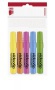 Szövegkiemelő készlet, 1-4 mm, ICO 'Videotip', 5 különböző szín