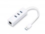 USB elosztó-HUB és ethernet átalakító, 3 port, USB 3.0, TP-LINK 'UE330'