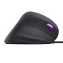 Egér, vezetékes, optikai, vertikális, gaming, LED, TRUST GXT144 Rexx, fekete