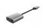 Kártyaolvasó, SD + MicroSD kártyához, USB 3.2 gen1, TRUST Dalyx, ezüst
